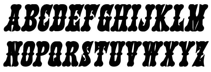 Texas Ranger Bold Italic Font LOWERCASE