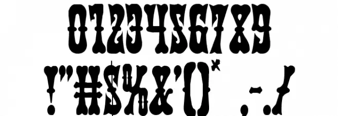 Texas Ranger Condensed Font OTHER CHARS