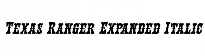Texas Ranger Expanded Italic  नि: शुल्क फ़ॉन्ट्स डाउनलोड