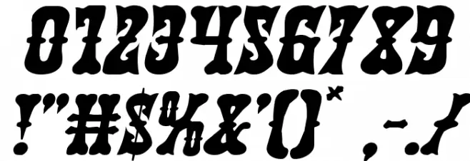 Texas Ranger Expanded Italic フォント その他の文字