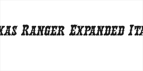Texas Ranger Expanded Italic Logo