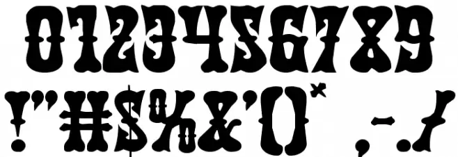 Texas Ranger Expanded Font OTHER CHARS