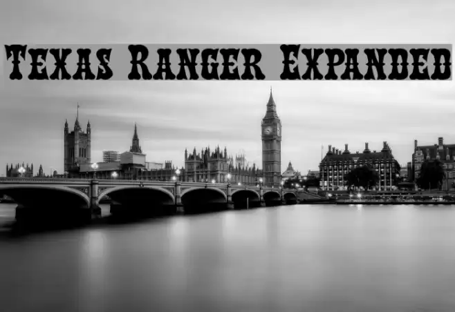 Texas Ranger Expanded Font examples