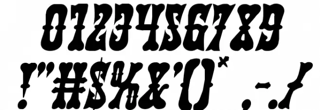 Texas Ranger Italic Font OTHER CHARS