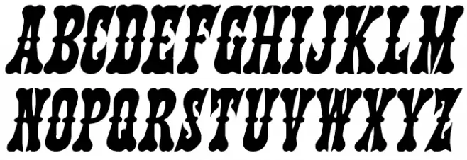 Texas Ranger Italic Fuentes MAYÚSCULAS