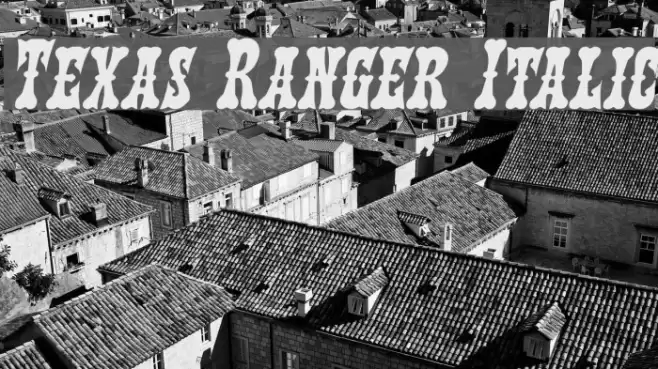 Texas Ranger Italic Font examples
