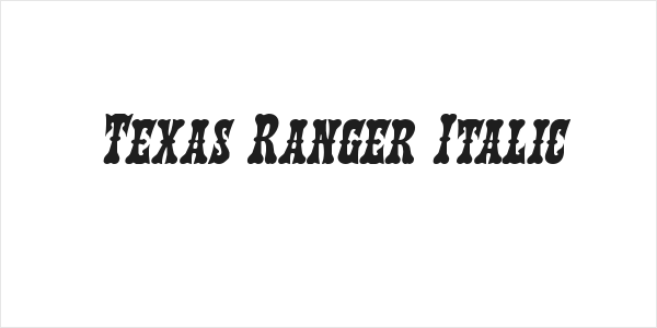Texas Ranger Italic Logo