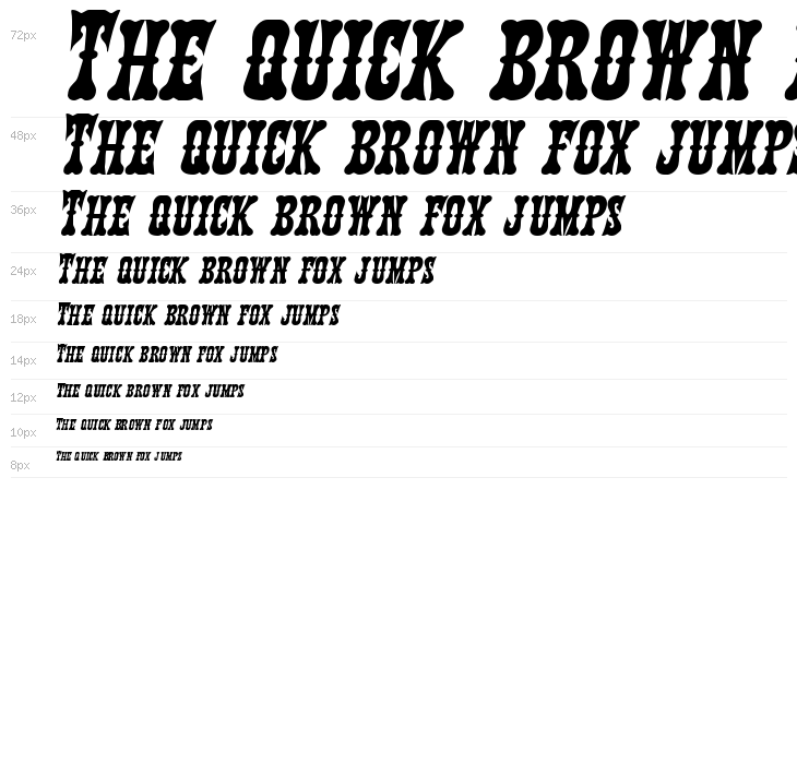 Texas Ranger Italic Waterfall