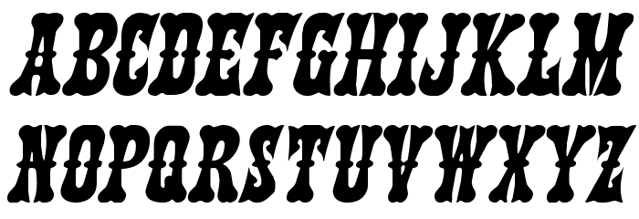 Texas Ranger Italic Font LOWERCASE