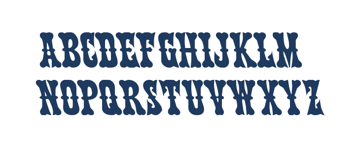 Texas Ranger Leftalic Lowercase