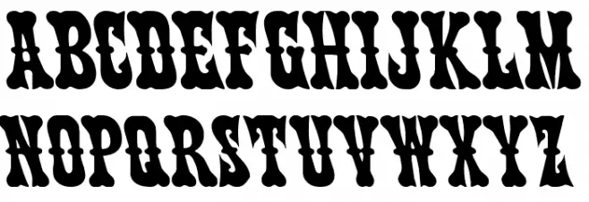 Texas Ranger Leftalic Font LOWERCASE