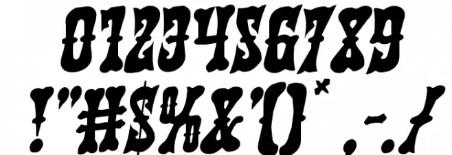 Texas Ranger Rotalic Font OTHER CHARS