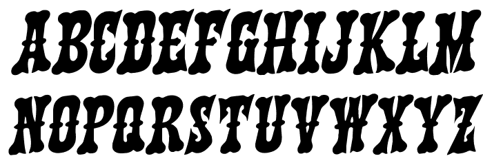 Texas Ranger Rotalic Font LOWERCASE