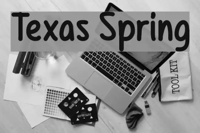 Texas Spring Font examples