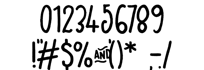 Texas Toast Font OTHER CHARS