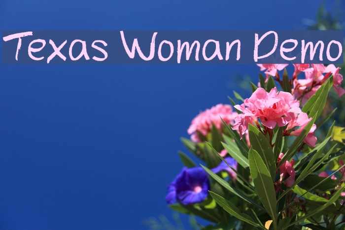 Texas Woman Demo Font examples
