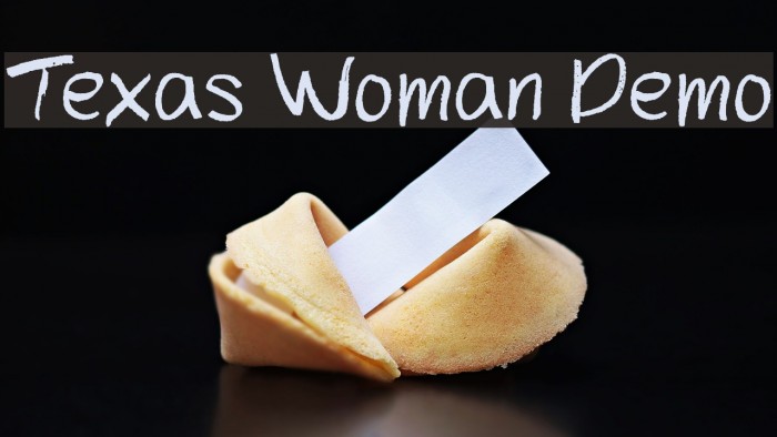 Texas Woman Demo Font examples