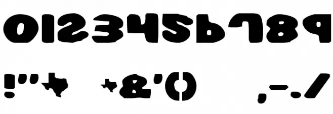 Texas2 Font OTHER CHARS