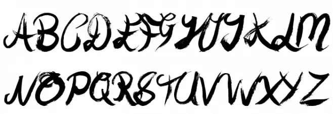 Texas Schriftart Groß