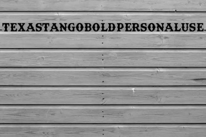 TexasTangoBOLDPERSONALUSE Font examples