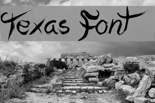 Texas Font examples