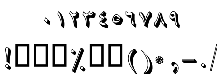 Text 3D Shadow Font OTHER CHARS