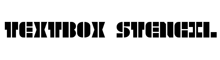 TextBox Stencil  Frei Schriftart Herunterladen