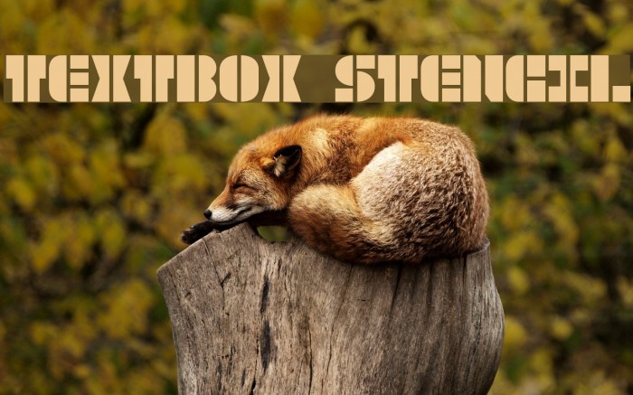TextBox Stencil Font examples