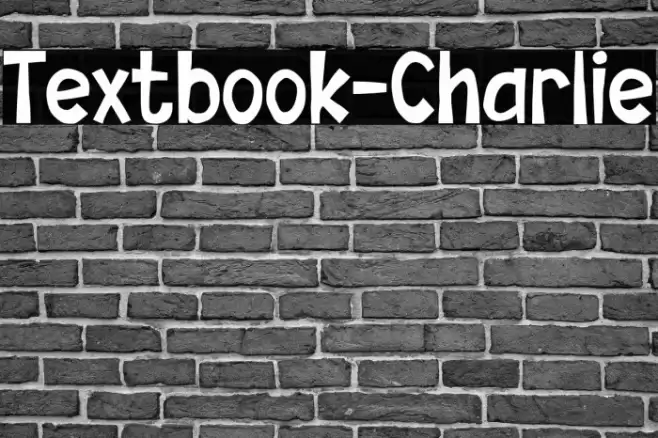 Textbook-Charlie Font examples