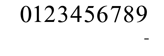 Textbook Math Font OTHER CHARS