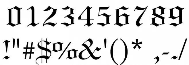 Textur Regular Шрифта ДРУГИЕ символов