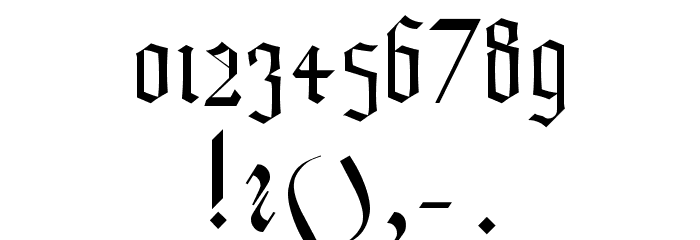 Textura Modern Font OTHER CHARS