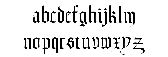 TexturaModern Font LOWERCASE