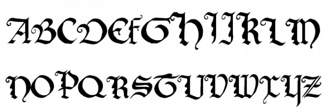 TexturaQuadrata!` Schriftart Groß