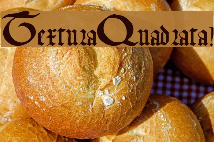 TexturaQuadrata!` Font examples