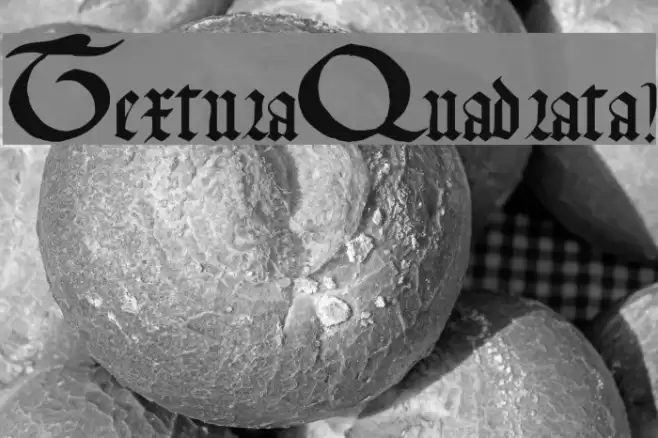 TexturaQuadrata!` Schriftart examples