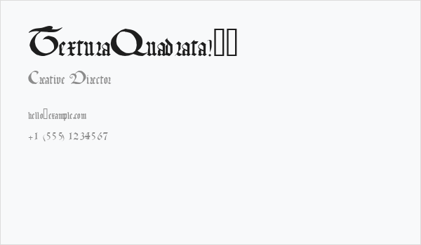 TexturaQuadrata!" Business Card