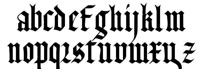 TexturaQuadrata!` Font LOWERCASE