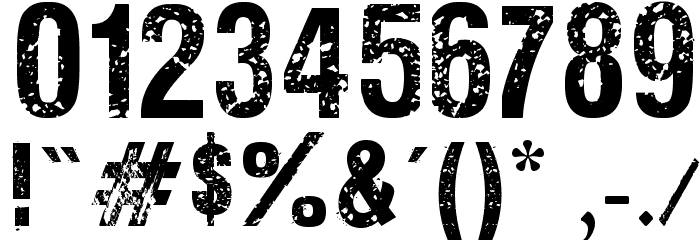 Texture Road Font OTHER CHARS