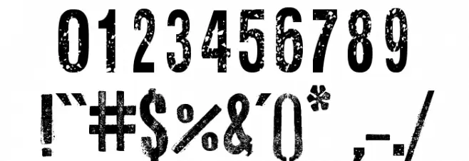 Texture Road Font OTHER CHARS