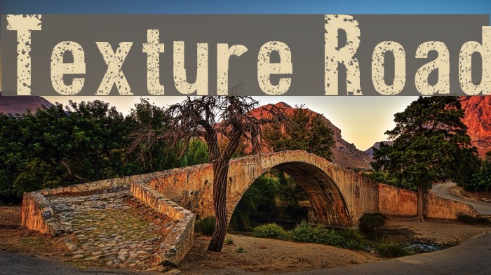 Texture Road Font examples