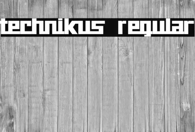 technikus Regular Font examples