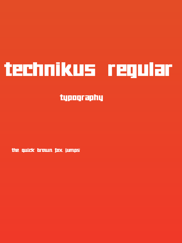 technikus Regular Poster