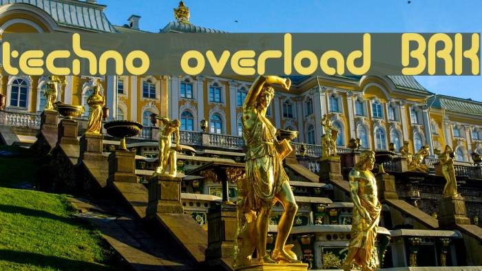 techno overload BRK Font examples