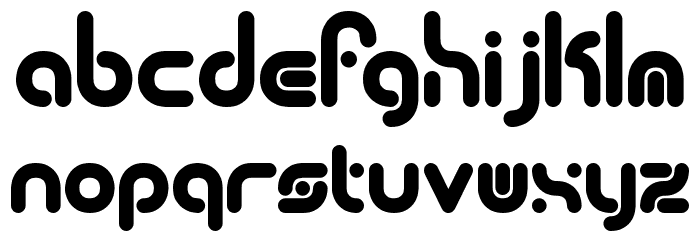 techno overload BRK Font LOWERCASE