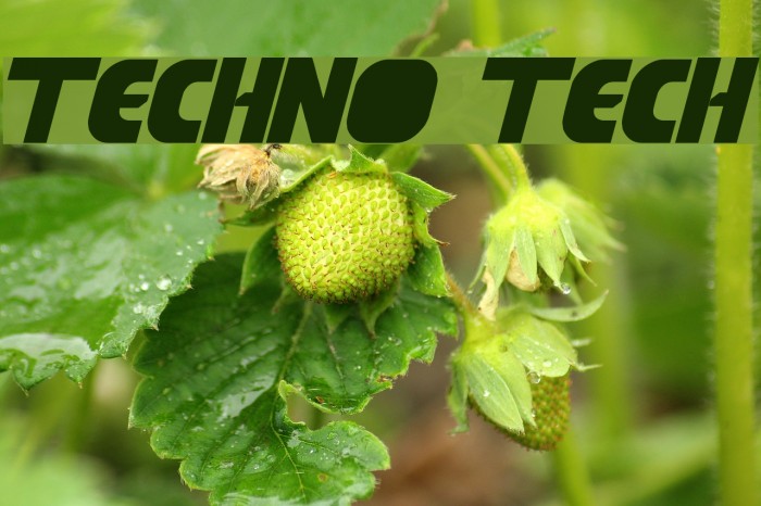 techno tech Font examples