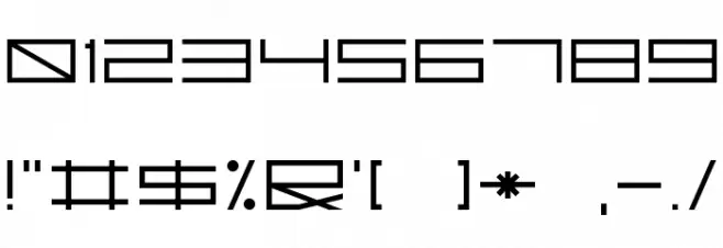 technoid one Font OTHER CHARS