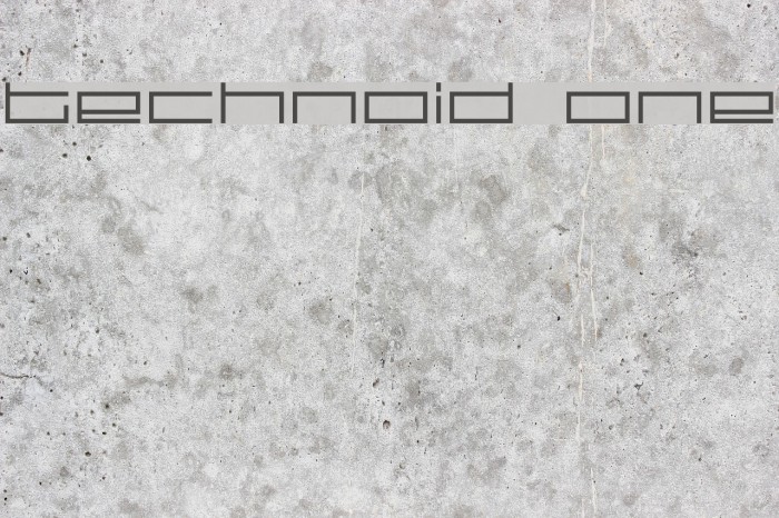technoid one Font examples