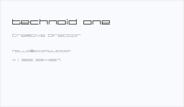 technoid one Business Card