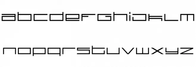 technoid one Schriftart Kleinbuchstaben